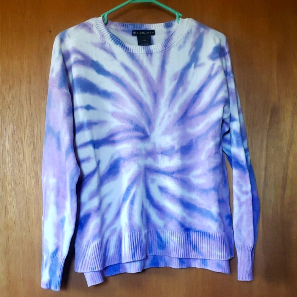 Tie dye design history sweater
